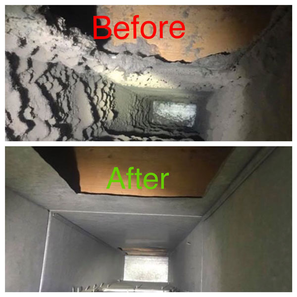 duct cleaning before/after