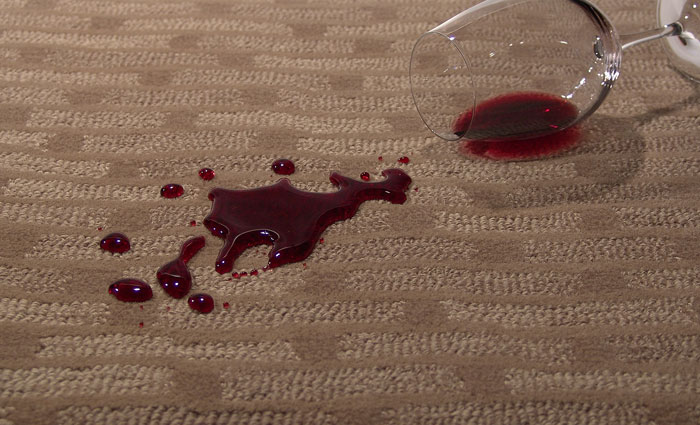 Wine spill unprotected